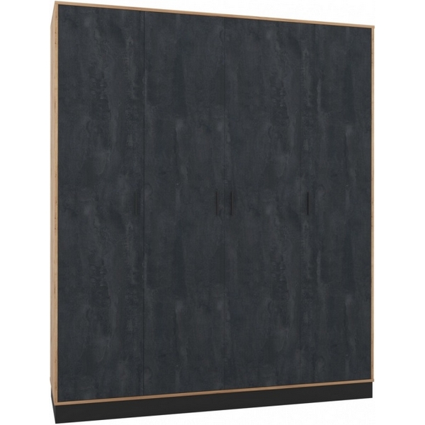 

Шкафы Woodville Леви 187 дуб крафт золотой / черный / угольный камень, Леви 563863