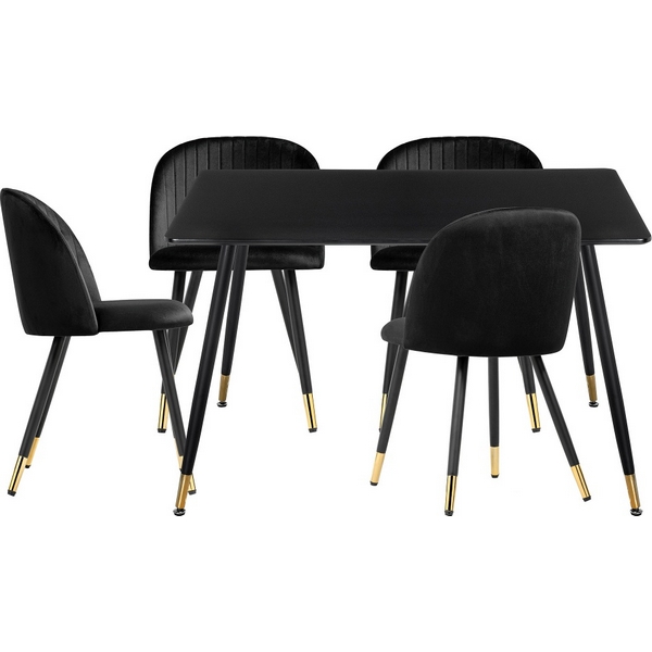 

Стол кухонный Woodville Миано black / gold, Damian 579062