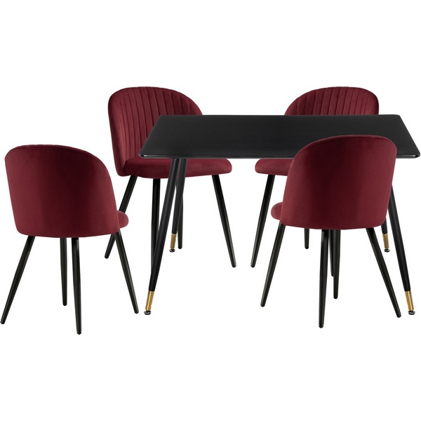 

Стол кухонный Woodville Cельда black / wine red, Cельда 579064
