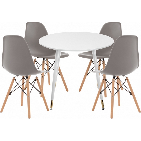 

Стол кухонный Woodville Рута white / gray, Эдолина 579071