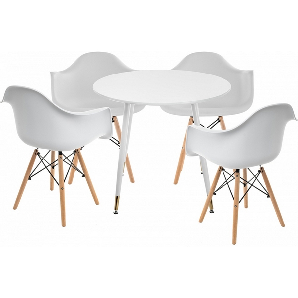 

Стол кухонный Woodville Амител white / wood, Рута 579075