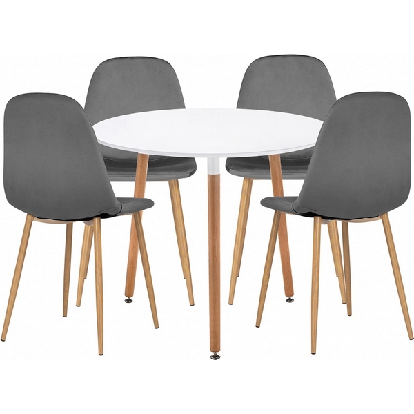 

Стол кухонный Woodville Дилай 80 white / dark gray, Дилай 579108