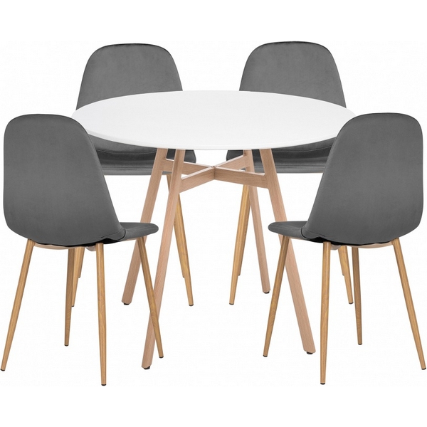 

Стол кухонный Woodville Диан white / dark gray, Нетта 579118