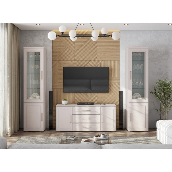 

Стенка Woodville Мотру кашемир / шампань комплектация 1 арт.584207, 584207