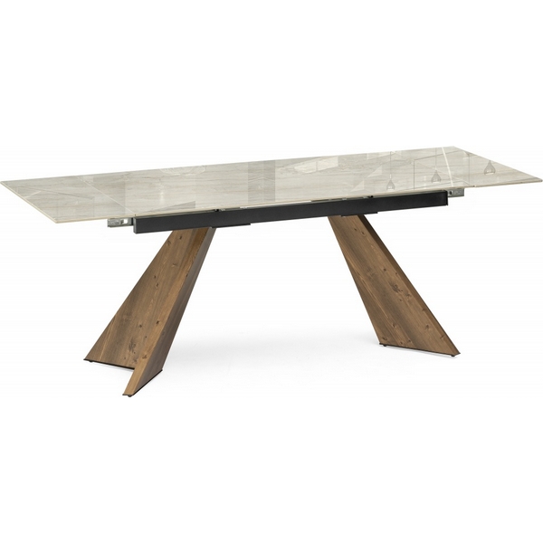 

Керамический стол Ливи 140 (Ливи 140(200)х80х78 dyna fantasico grey / орех кантри) Woodville арт.588021, Ливи 588021