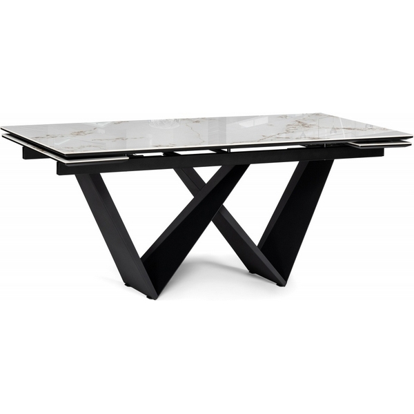 

Керамический стол с боковыми вставками Бор 180 (Бор 180(240)х90х78 pandorai/черный) Woodville 588044 (прямоугольная столешница, 2 ножки), Бор 588044