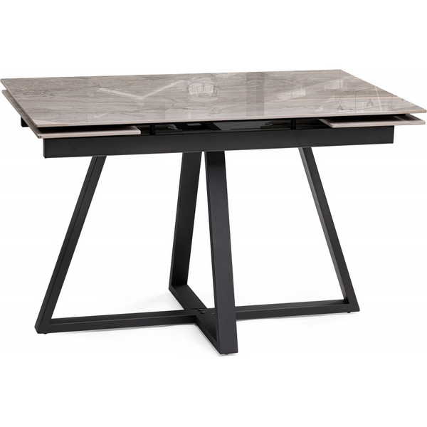 

Керамический стол Woodville Силлем 120(180)х80х77 dyna fantasico grey / черный арт.588058, 588058