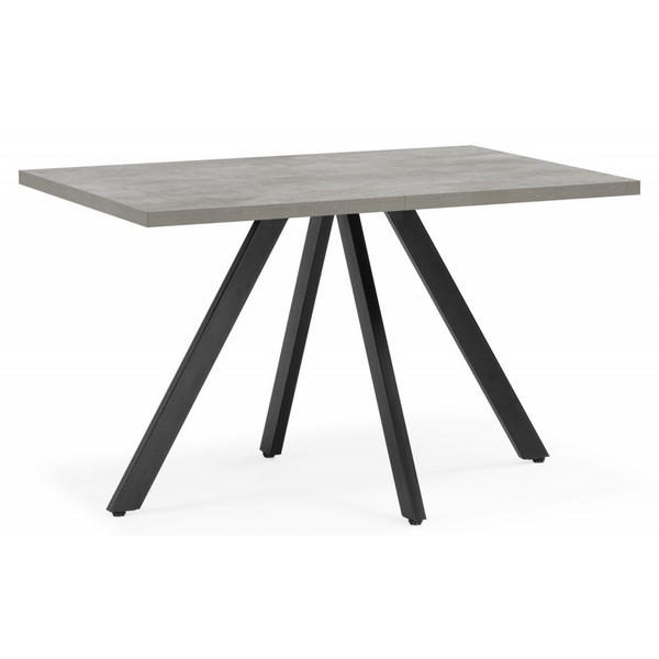 Изображение товара Кухонный стол Райн с трансформацией, металлический каркас, ЛДСП черный