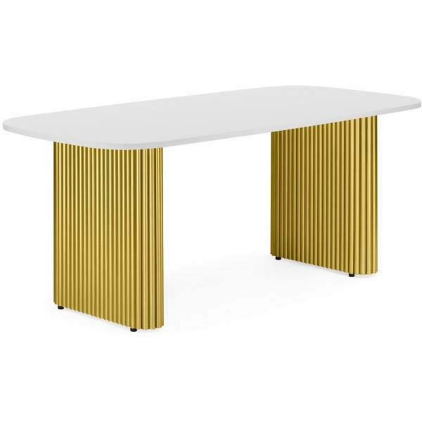 

Кухонный стол Notta Бавария B 180 х 90 белая пленка шагрень / золото, 620576