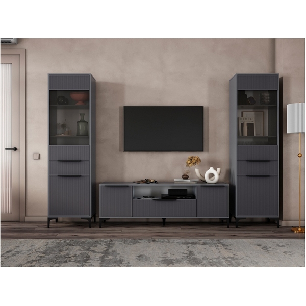 Изображение товара Стенка из ЛДСП артикул О 196х275х40.3 см современная мебель для хранения