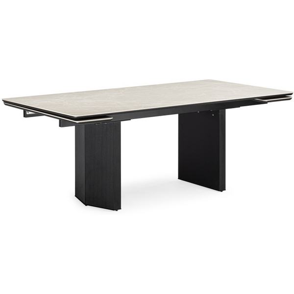 

Кухонный стол Woodville Монерон 200x100 burberry bianco matt / черный, 621192