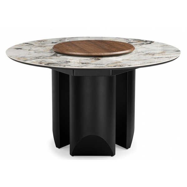 

Кухонный стол Woodville Иган 137 орех кантри / arctic ocean / черный, 621514