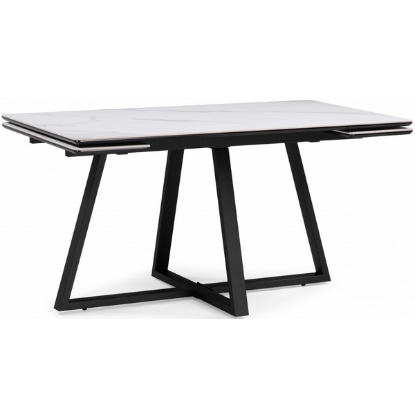 Изображение товара Кухонный стол Notta Памелла 120(180)х80 черный с керамической столешницей