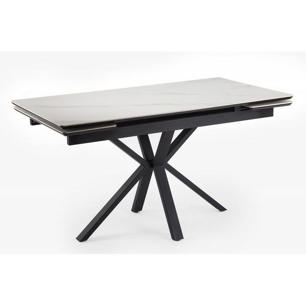 

Кухонный стол Notta Старлайт 140(200)х80 snow alpin white / черный, 622891