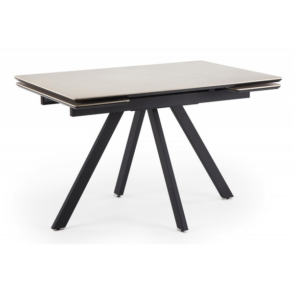 

Кухонный стол Notta Вилли 120(180)х80 сarmen light grey / черный, 622898