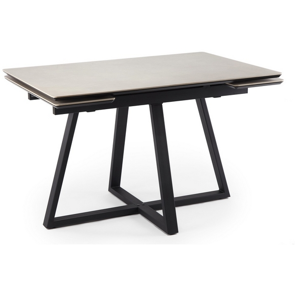 

Кухонный стол Notta Памелла 140(200)х80 carmen light grey / черный, 625824