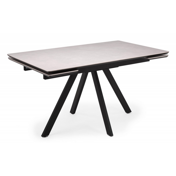 

Керамический стол Вилли 140(200)х80 carmen light grey / черный 625828 Notta, 625828