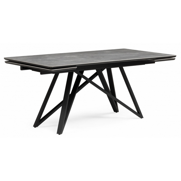 

Кухонный стол Notta Вилсон 140(200)х80 серый мрамор larka grey / черный, 625959