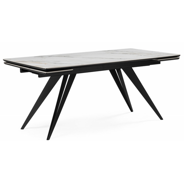 

Кухонный стол Notta Дарвин 160(220)х89 белый с прожилками gilt white / черный, 625989