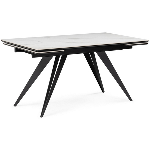 

Кухонный стол Notta Дарвин 160(220)х89 белый мрамор snow white / черный, 625991