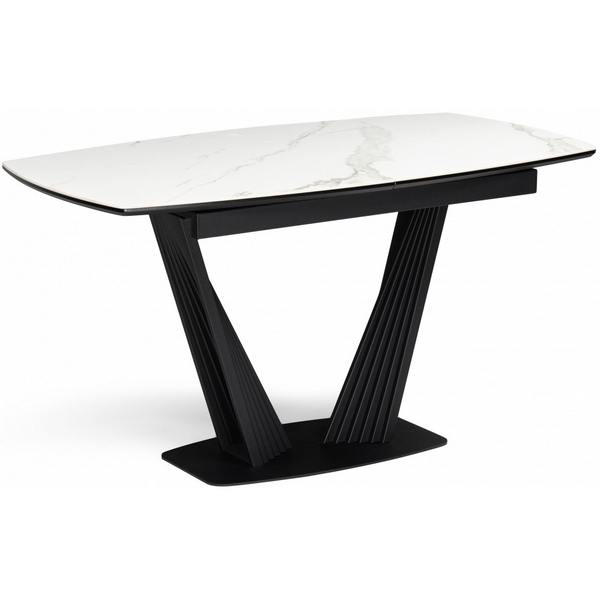 

Керамический стол Вейл 160(205)х89 белый мрамор snow white / черный 626055 Notta, 626055
