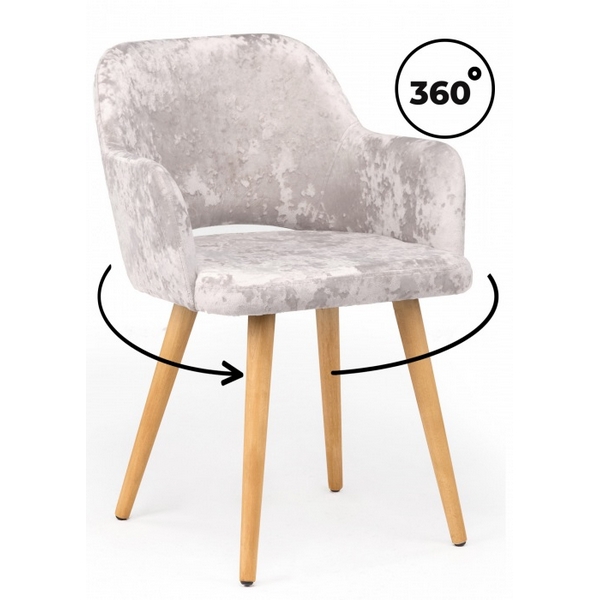 Изображение товара Обеденный стул Notta Эолин 360 латте светлое дерево для современного интерьера