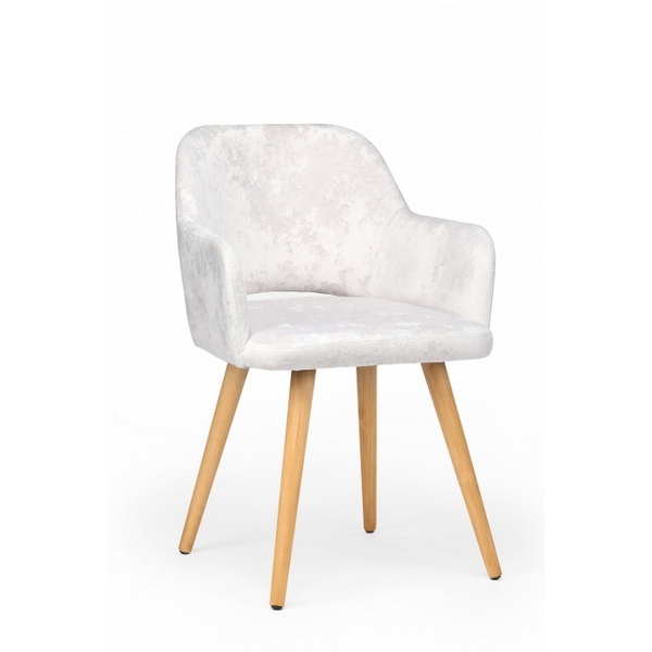 Изображение товара Стул деревянный Эолин светло-бежевый с велюровой обивкой simple 011 Notta