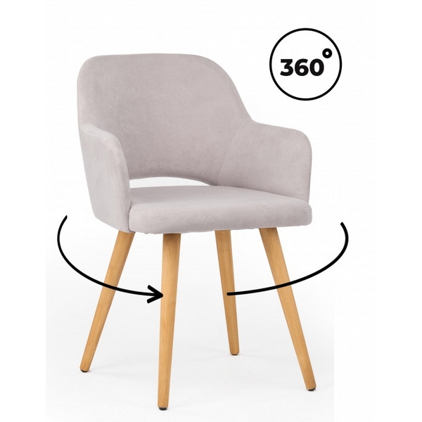 Изображение товара Обеденный стул Notta 631730 из дерева и велюра, стиль модерн