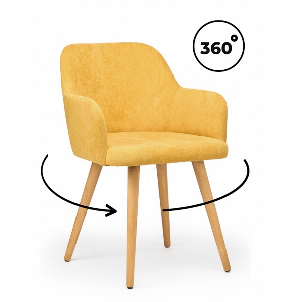 

Стул деревянный Инфини 360 горчичный (ocean 016) / светлое дерево 631756 Notta, 631756