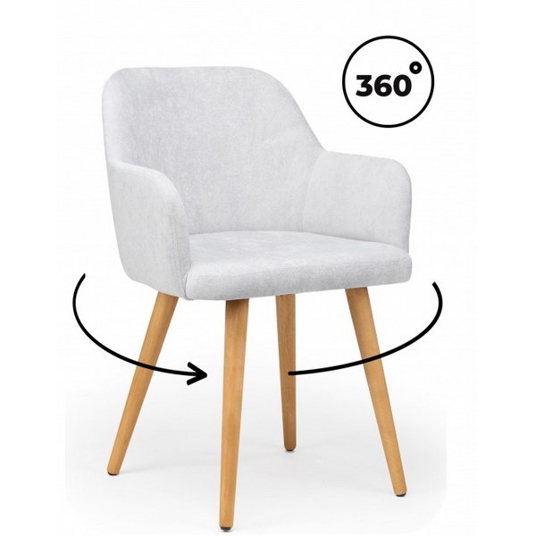 

Стул деревянный Инфини 360 светло-серый (ocean 021) / светлое дерево 631779 Notta, 631779