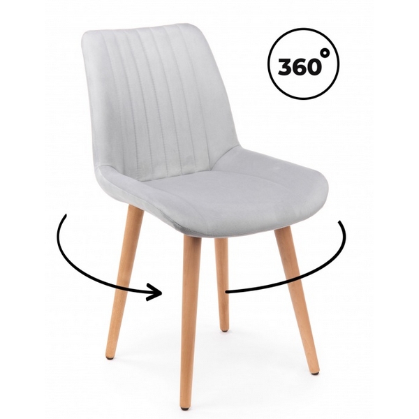 

Стул деревянный Седа 360 светло-серый (zd 960) / светлое дерево np 632375 Notta, 632375