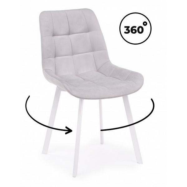 

Стул на металлокаркасе Челси 360 П светло-серый (zd 960) / белый np 632452 Notta, 632452