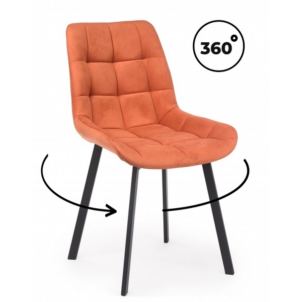 Изображение товара Обеденные стулья на металлокаркасе Челси 360 П терракотовый из велюра