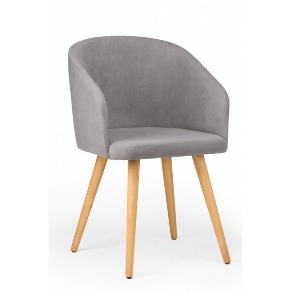 Изображение товара Обеденный стул Notta 632659 светлое дерево велюр комфортный дизайн