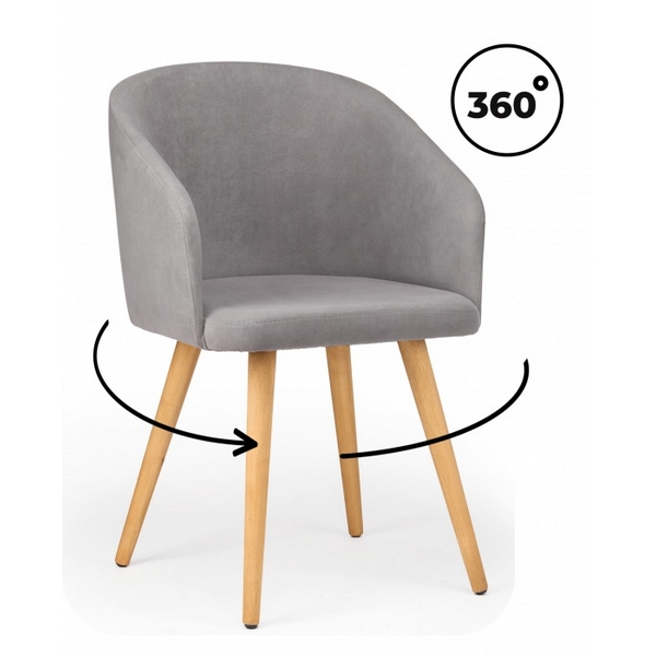 Изображение товара Стул деревянный Монер 360 темно-серый (glory 20) / светлое дерево 632665