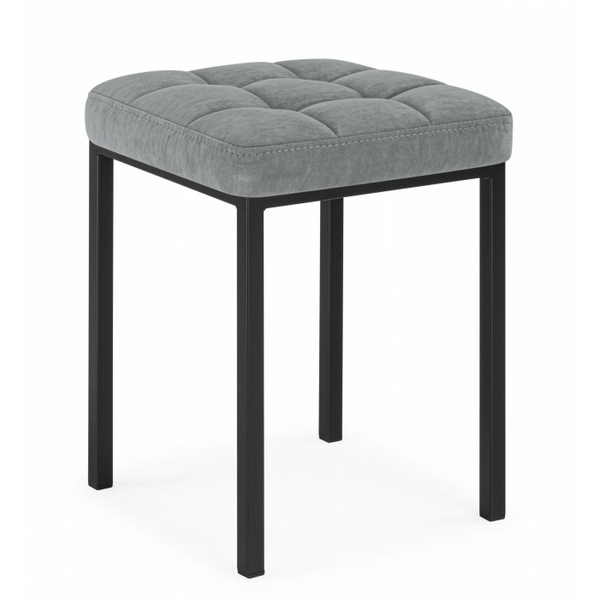 Изображение товара Табурет Байя микровелюр сильвер черный для кухни и кафе