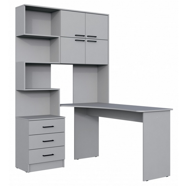 

Компьютерный стол Эльброни правый шиншилла серая 664909 Woodville, 664909