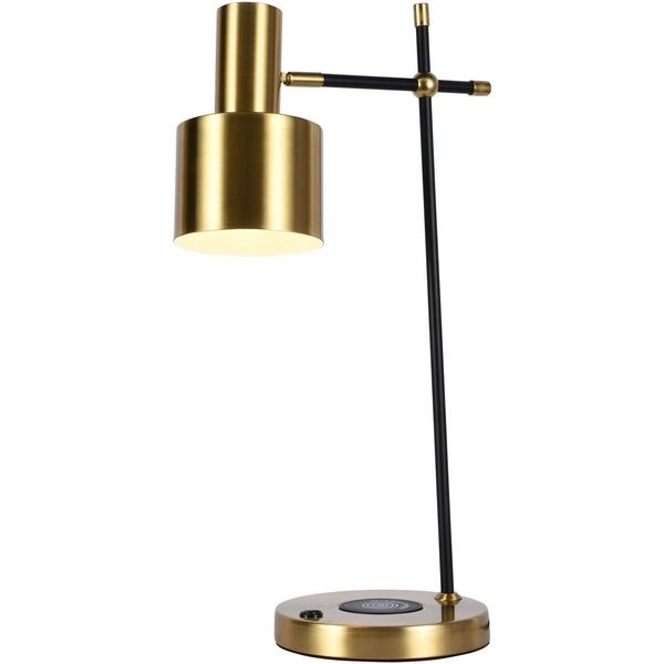 

Настольная лампа с беспроводной зарядкой для телефона с выключателем IP21 Zortes Desklight ZRS.1066.03, Латунь, Desklight ZRS.1066.03