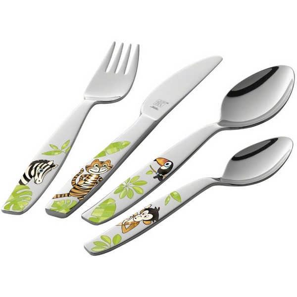 

Набор детских столовых приборов "Джунгли" цветной, 4 пр 07135-210 Zwilling, Jungle 07135-210