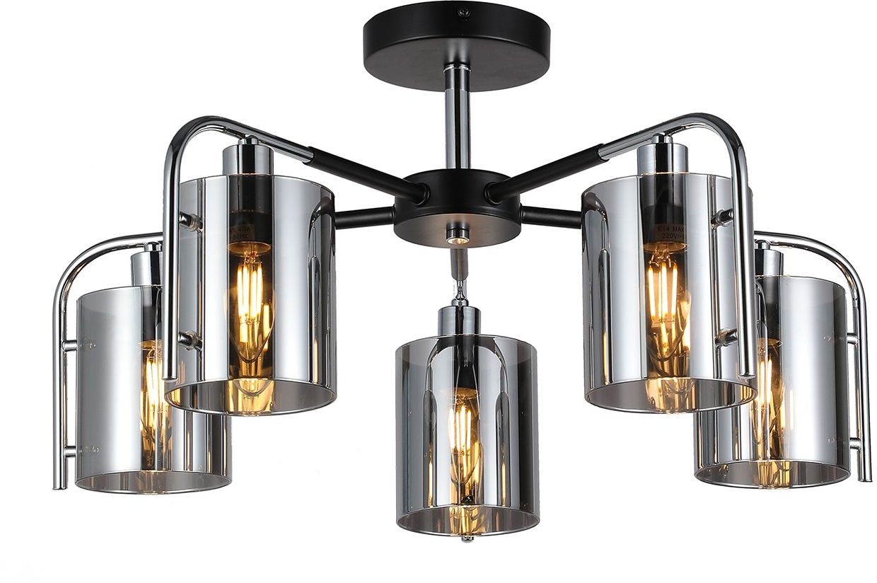 Потолочная люстра на штанге E14*40W Escada Elegant 671/5P Chrome купить ...