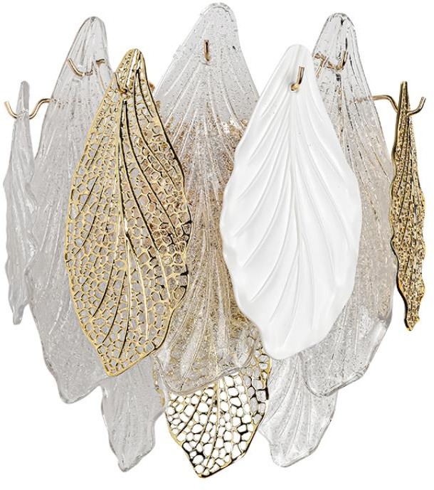Бра Odeon Light Lace 5052/3W золото/белый/прозрачный/металл/стекло ...