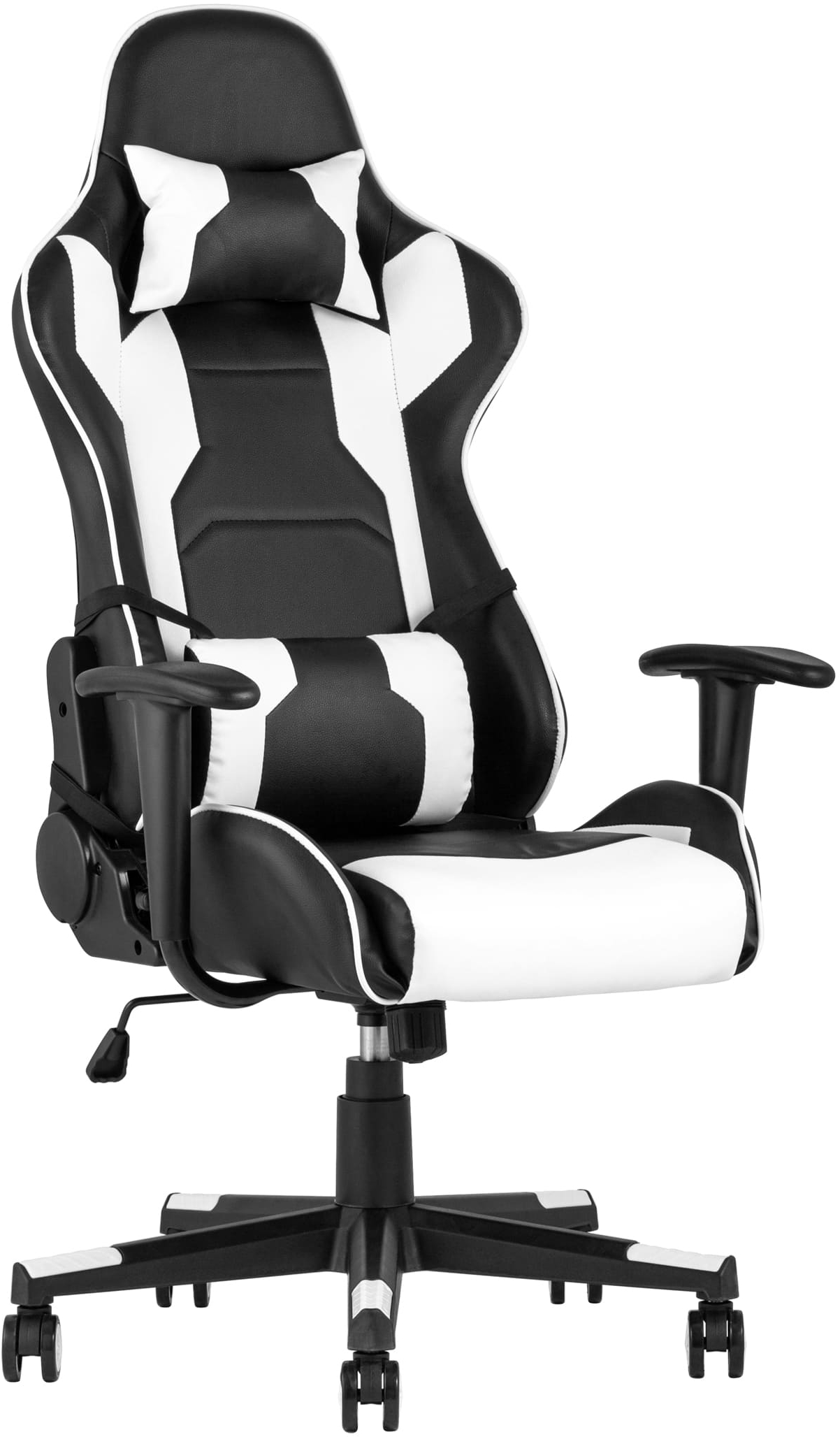 Кресло игровое topchairs virage черно белое