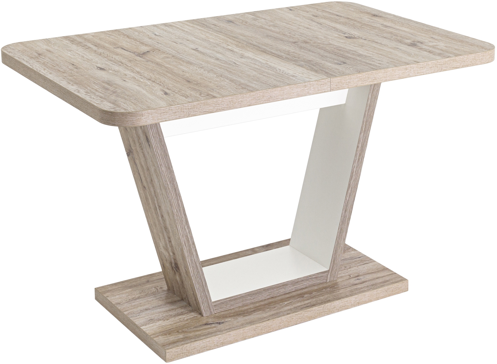 Стол 120-160*80 дуб анкона/белый Stool Group Vector УТ000035446 купить ...